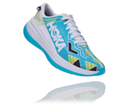 Hoka Ironman Kona Carbon X - Tenis Corrida Estrada Mulher Azuis / Branco | PT-bzIgjmc